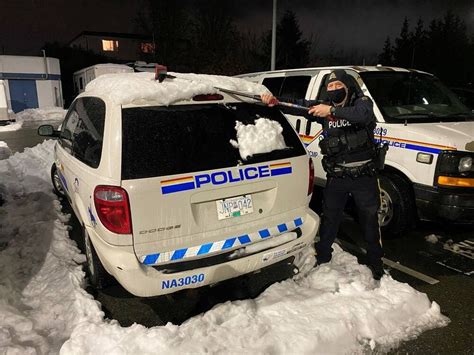 Nanaimo Rcmp Crack Down On Rolling Snow Forts — Snow Covered Vehicles