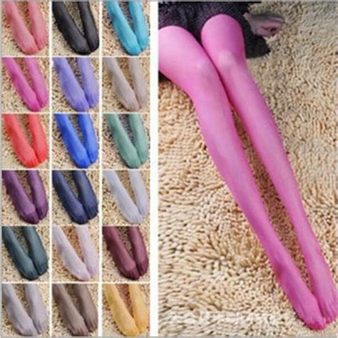 Aprmhisy Hot New Spring Summer Thin Womens Tights Candy Color Solid Silk Slim Elastic Hosiery