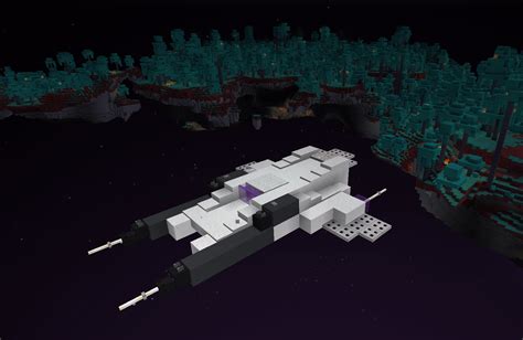 Small Spaceship Design Using Snow Minecraft