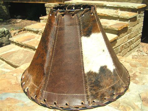 Western Cowhide Leather Lamp Shade 0740 Bz Lamp Shades
