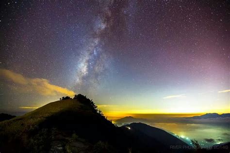 Milky Way At Taiwan Hehuan Mountain By River Shan Natural Landmarks
