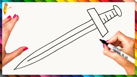 How To Draw Sword Step By Step At Drawing Tutorials