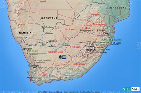 Stepmap Südafrika Landkarte Für Südliches Afrika