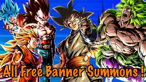 Maybe you would like to learn more about one of these? SUMMONING ON ALL THE FREE BANNERS !!! | DRAGON BALL LEGENDS - YouTube