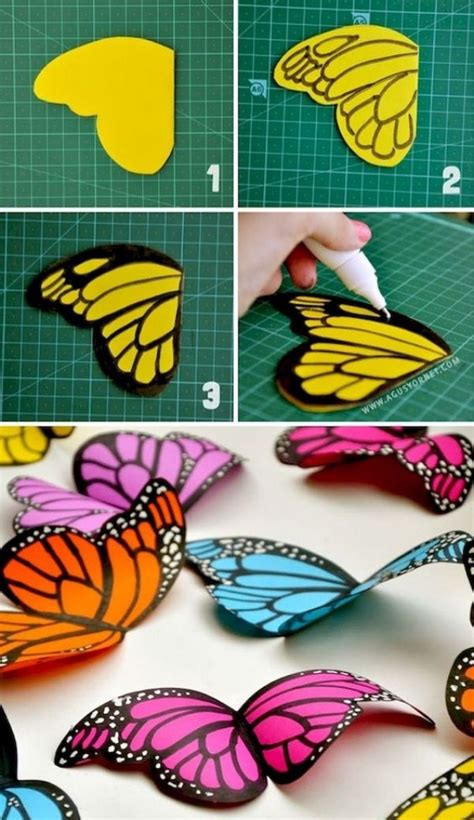 40 Paper Craft Ideas For Office Desk Bored Art Diy Paper Butterfly