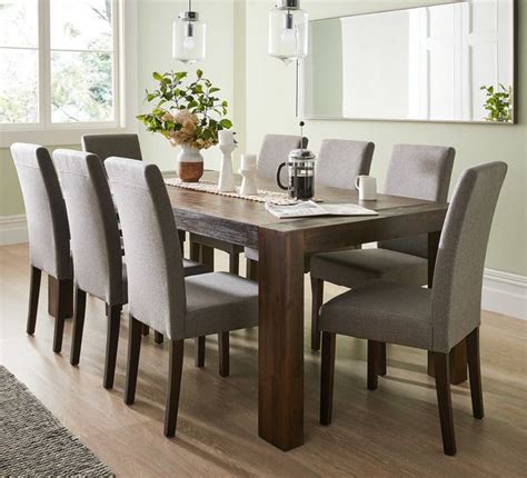 36 diameter & 72 length. Kingston 8 Seater Dining Table | Fantastic Furniture | 8 seater dining table, Formal dining room ...