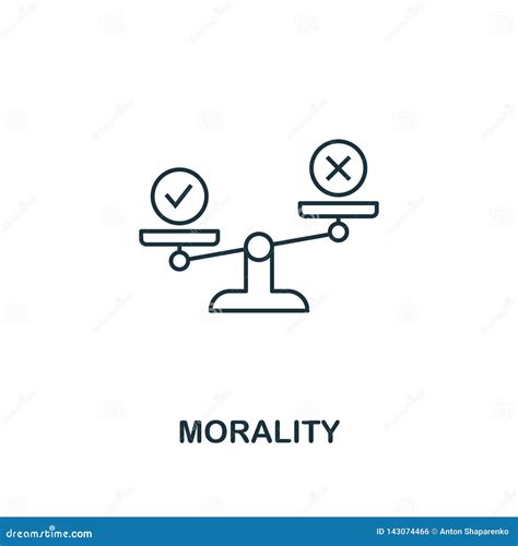 Morality Icon Thin Line Design Symbol From Business Ethics Icons