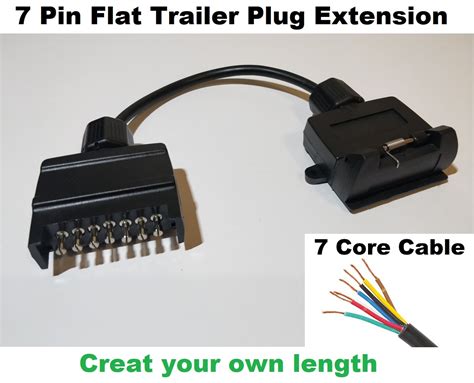 7 Pin Flat Trailer Plug Extension 7 Wires Trailer Plug Extension