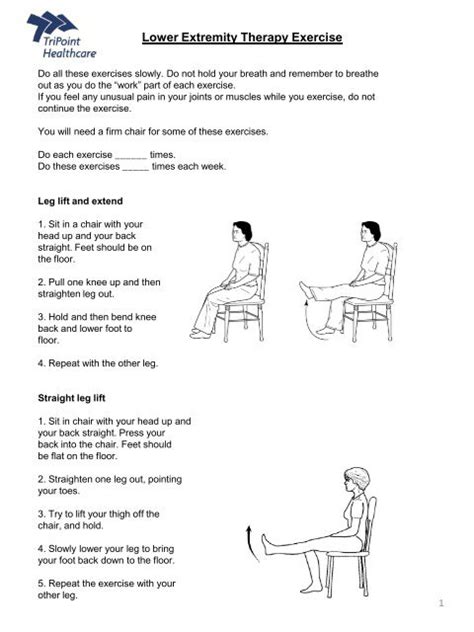 Lower Extremity Exercise1pdf Tripoint Healthcare