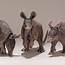 Three Armadillo Sculptures  Nick Mackman Animal Sculpture