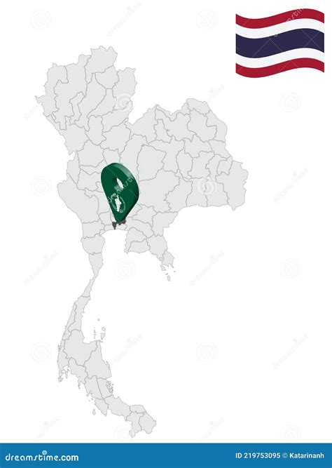Location Of Bangkok On Map Thailand 3d Bangkok Flag Map Marker