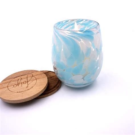 Beautiful Egg Glass Candle Vessel Marble Design Thick Candle Jar With Wood Lid For Christmas