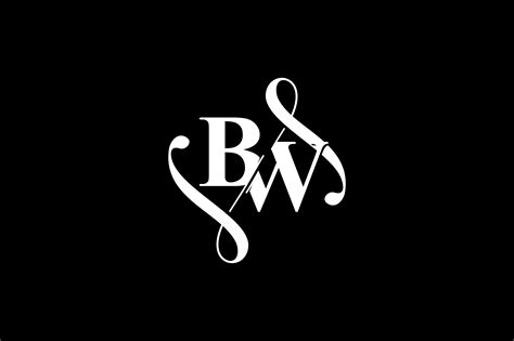 Bw Monogram Logo Design V6 By Vectorseller Thehungryjpeg