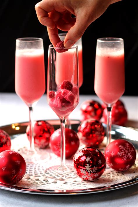 Grapefruit and sage champagne cocktails · 2. Raspberry Cream Mimosa