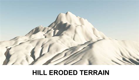 3d Terrain Eroded Hill 3d Model Flatpyramid