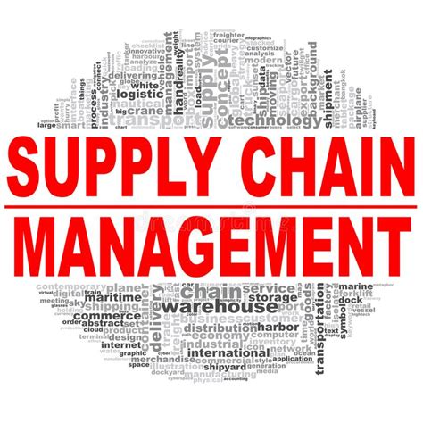 Supply Chain Management Concept 3d Render Stock Illustration
