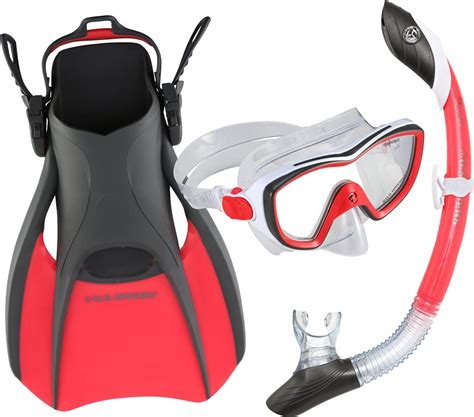 Diving And Snorkeling Snorkeling Packages Us Divers Diva Ii Mask Island Dry Snorkel Trek Fins Set
