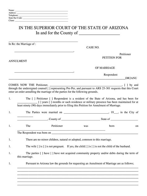 Pima County Superior Court Form