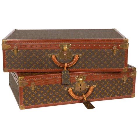 Pair Of Vintage Louis Vuitton Alzer Suitcase Trunks Louis Vuitton