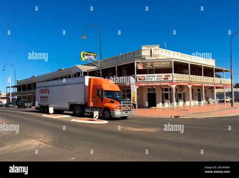 Road Haulier Passing Through Central Cobar Western Nsw Country Town
