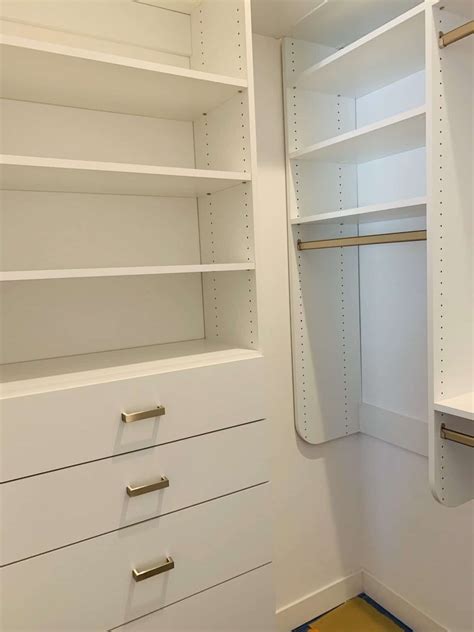 Adjustable Shelving In Basic White Custom Closet Austin Morgan Closets