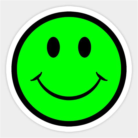 Smiley Face Green Emoji Smiley Face Green Emoji Sticker Teepublic