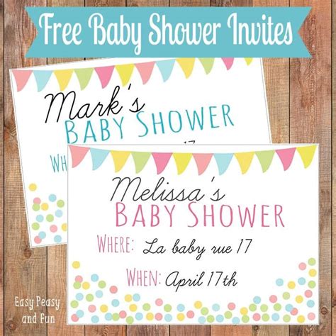 The free printable baby cards are very easy to get from the site, just open the one you would like, customize it, and save or print. Free Printable Baby Shower Invitation - Easy Peasy and Fun
