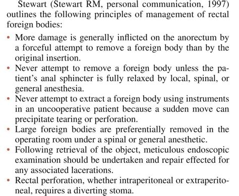 Teamsurgery On Twitter Principles Of Management Of Rectal Foreign