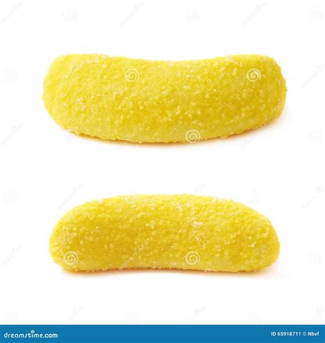 Banana Shaped Chewing Candy Isolated Stock Image Image Of Object