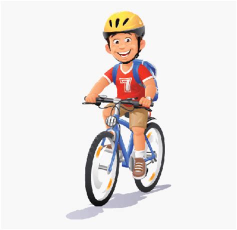Boy On Bicycle Clip Art