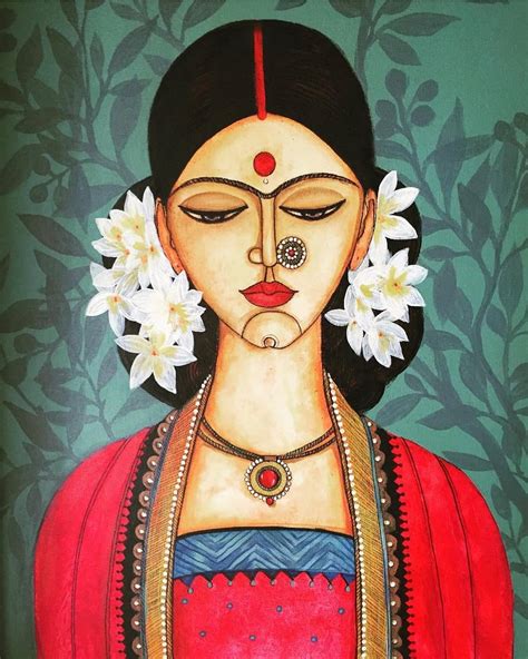 Indian Traditional Woman Indian Art Paintings Indian Folk Art India Art