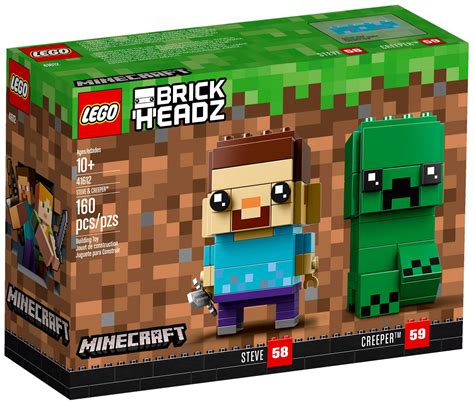 Lego Brickheadz 41612 Pas Cher Steve And Creeper Minecraft Steve