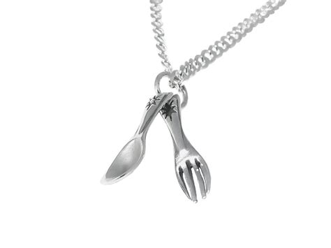925 Sterling Silver Spoon Necklace Spoon Necklace Fork Etsy