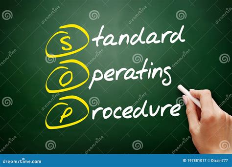Sop Standard Operating Procedure Acronym Business Concept Background Stock Illustration