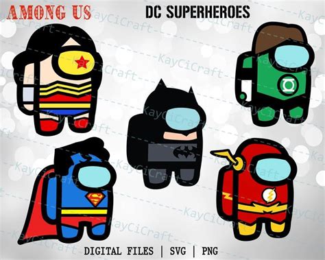 Among Us Dc Superheroes Bundle Svg Among Us Dc Superheroes Shirt Svg