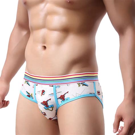 Sexy Men Superman Print Briefs Underwear Soft Men Calzoncillos Hombre