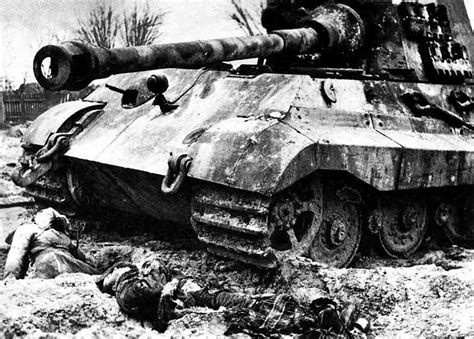 Destroyed Tiger II Eastern Front 1945 World War Photos