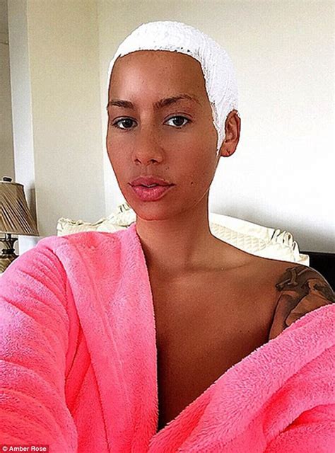 Click the icon to snap a photo of your look and share on social. Amber Rose gets her naturally brunette buzzed head ...