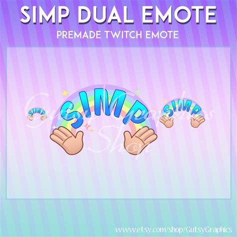Simp Rainbow Dual Twitch Emote Etsy