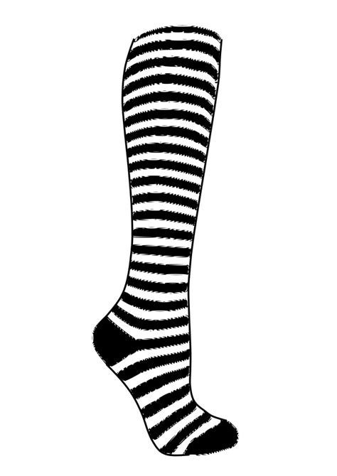 Onlinelabels Clip Art Striped Sock