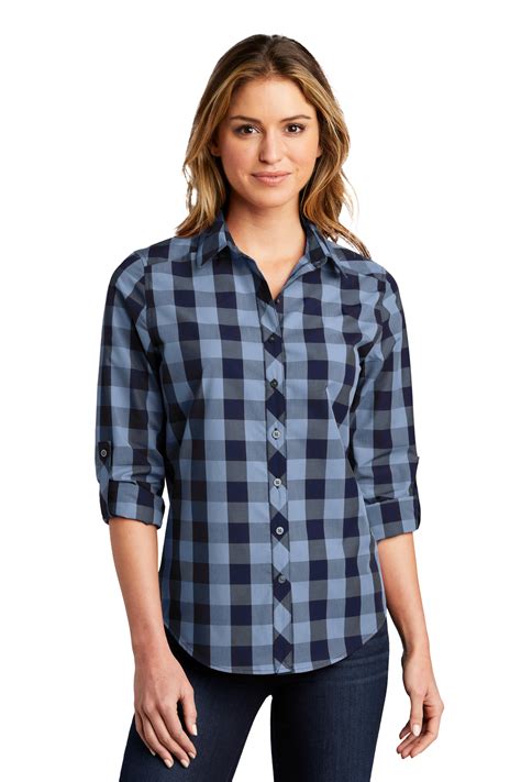 Port Authority Ladies Everyday Plaid Shirt Product Company Casuals