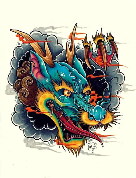 Dragon By Metalhead99 Dragon Head Tattoo Japanese Dragon Tattoos