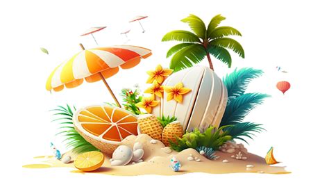 Summer Beach Summer Cold Drink Beach Cool Png Transparent Image And