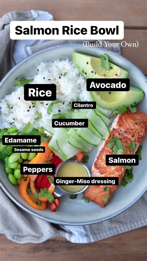Easy Salmon Rice Bowl Build Your Own Minty Kitchen Recipe