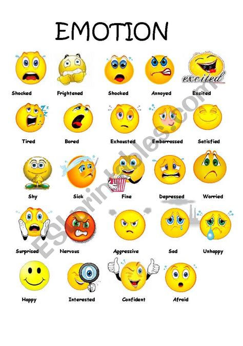 Feelings Emotions Esl Worksheet By Rosario Pacheco