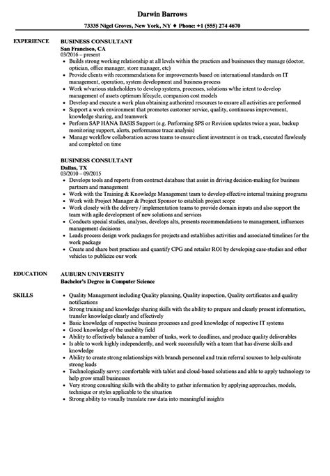 Ability and willingness to travel to serve clients should be expected. Business Consultant Resume | IPASPHOTO