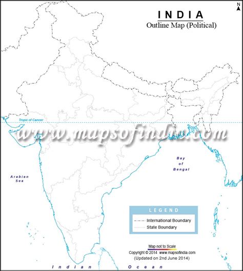 India Political Map In A4 Size