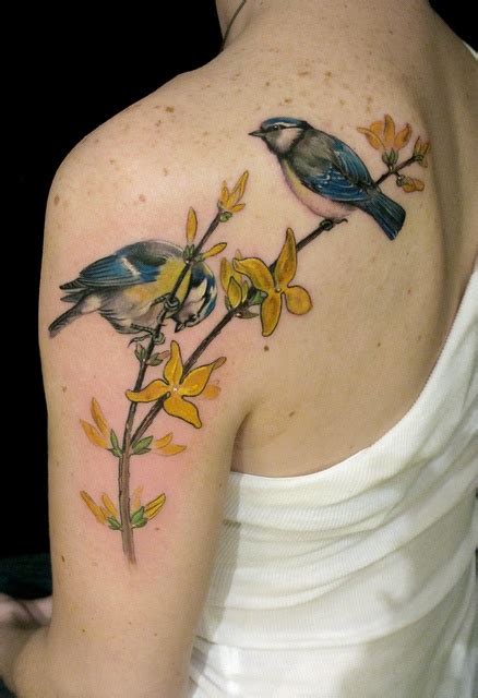 Flowers And Birds Tattoo Tattoomagz › Tattoo Designs Ink Works