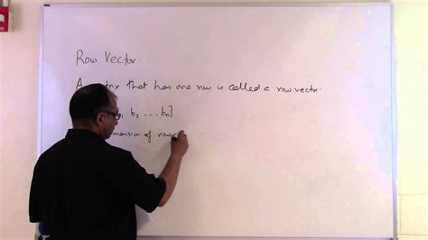 The image is composed of a series of points with lines that join these points. What is a row vector? - YouTube
