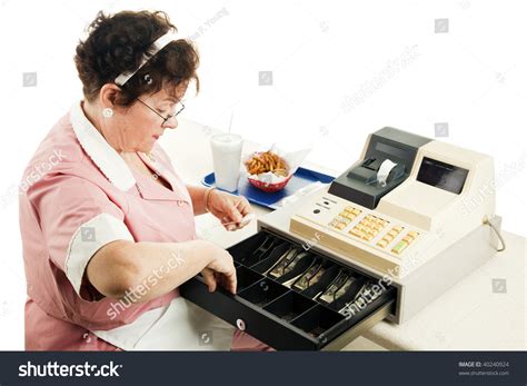 Your request belongs to the popular category. Cashier At A Fast Food Restaurant, Making Change From Her ...